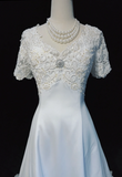 Vintage Bridal Gown 1960s Ball Gown V Neck Short Sleeves Ivory Long Summer Autumn Wedding Dresses Elegant Bridal Gowns HZ1214