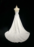 Vintage Bridal Gown 1960s Sheath Spaghetti Straps Satin White Long Summer Autumn Wedding Dresses Elegant Bridal Gowns HZ1214