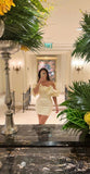 Cute Sheath Off The Shoulder Ivory Satin Mini Short Formal 8th Grade Homecoming Dresses Summer Middle School Hoco Dress Homecoming Outfits HZ1214