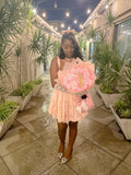 Cute A Line Spaghetti Straps Pink Lace Mini Short Formal 8th Grade Homecoming Dresses Summer Middle School Hoco Dress Homecoming Outfits HZ1214