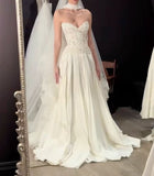 Classy Elegant Wedding Dress Ball Gown Sweetheart Satin White Wedding Dresses Bridal Gowns HZ1214