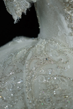 Timeless Bridal Gown Ball Gown Off The Shoulder Sequin Long Wedding Dresses Elegant Brides Gowns HZ1214