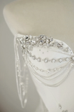 Unique Bridal Gown A Line Sweetheart White Satin Long Wedding Dresses With Silver Beads Elegant Brides Gowns HZ1214