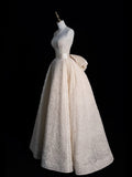 Unique Wedding Dress Ball Gown Strapless Neck Lace Long Wedding Dresses Bridal Gowns Elegant Brides Gown HZ1214