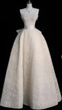 Unique Wedding Dress Ball Gown Strapless Neck Lace Long Wedding Dresses Bridal Gowns Elegant Brides Gown HZ1214