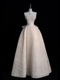 Unique Wedding Dress Ball Gown Strapless Neck Lace Long Wedding Dresses Bridal Gowns Elegant Brides Gown HZ1214