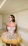 Cute Ball Gown Sweetheart Gold Sleeveless Mini Short Formal 8th Grade Homecoming Dresses Summer Middle School Hoco Dress Homecoming Outfits Birthday Outfit HZ1214