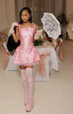 Cute A Line Spaghetti Straps Pink Lace Sleeveless Mini Short Formal 8th Grade Homecoming Dresses Summer Middle School Hoco Dress 16th Homecoming Outfits HZ1214