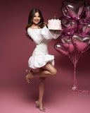 Sexy Sheath Off The Shoulder White Mini Short Formal 8th Grade Homecoming Dresses Summer Middle School Hoco Dress Homecoming Outfits Birthday Outfit HZ1214