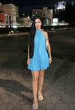 Cute A Line Tiffany Blue High Neck Sleeveless Mini Short Formal 8th Grade Homecoming Dresses Summer Middle School Hoco Dress Homecoming Outfits 25 Birthday Dress HZ1214