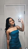 Cute Sheath Strapless Blue Sleeveless Mini Short Formal 8th Grade Homecoming Dresses Summer Middle School Hoco Dress Homecoming Outfits 25 Birthday Dress HZ1214