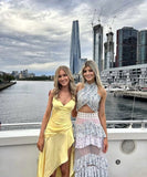 Elegant High Low Spaghetti Straps Yellow Satin Long Prom Dresses Party Dress Summer 20th Birthday Outfits 18th Birthday Dresses HZ1214