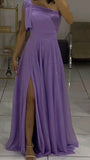 Elegant A line One Shoulder Lilac Sequin Prom Dresses Party Dress Summer 20th Birthday Outfits 18th Birthday Dresses HZ1214