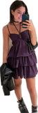 Cute A line Halter Grape Chiffon Mini Short Formal 8th Grade Homecoming Dresses Summer Middle School Hoco Dress Homecoming Outfits 25 Birthday Dress HZ1214
