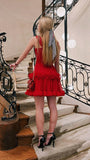Cute A line Red Chiffon Mini Short Formal 8th Grade Homecoming Dresses Summer Middle School Hoco Dress Homecoming Outfits 25 Birthday Dress HZ1214