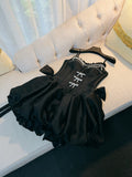 Fancy Short Hoco Dresses Ball Gown Spaghetti Straps Black Formal 8th Grade Homecoming Dresses Summer Middle School Homecoming Outfits HZ1214