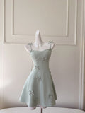 Fancy Short Hoco Dresses A line Spaghetti Straps Mint Green Formal 8th Grade Homecoming Dresses Summer Middle School Homecoming Outfits HZ1214