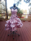 Vintage Sweetheart High Low Pink Satin Formal 8th Grade Homecoming Dresses Summer Middle School Hoco Dress Homecoming Outfits HZ1214