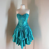 Vintage Sweetheart A line Blue Satin Formal 8th Grade Homecoming Dresses Summer Middle School Hoco Dress Homecoming Outfits HZ1214