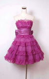 Vintage Ball Gown Strapless Lace Formal 8th Grade Homecoming Dresses Summer Middle School Hoco Dress Homecoming Outfits HZ1214