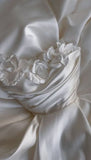 Modest Bridal Gown Ball Gown Strapless Satin Long Summer Autumn Wedding Dresses Elegant Bridal Gowns HZ1214