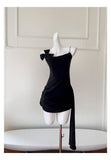 Fancy Short Hoco Dresses Sheath Spaghetti Straps Black Formal 8th Grade Homecoming Dresses Summer Middle School Homecoming Outfits HZ1214