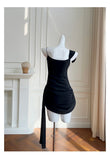 Fancy Short Hoco Dresses Sheath Spaghetti Straps Black Formal 8th Grade Homecoming Dresses Summer Middle School Homecoming Outfits HZ1214