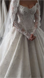 Ethereal Wedding Dress Ball Gown Off The Shoulder Tulle Lace White Wedding Dresses Bridal Gowns HZ1214