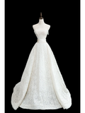 Timeless Bridal Gown Ball Gown Strapless Lace Long White Wedding Dresses Elegant Bridal Gowns HZ1214