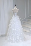Timeless Bridal Gown Ball Gown Strapless Sequin Sleeveless Long White Wedding Dresses Elegant Bridal Gowns HZ1214