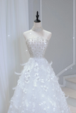 Timeless Bridal Gown Ball Gown Strapless Sequin Sleeveless Long White Wedding Dresses Elegant Bridal Gowns HZ1214