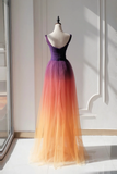 Elegant A Line Square Neck Grape Tulle Prom Dresses Party Dress Summer 20th Birthday Outfits 18th Birthday Dresses HZ1214