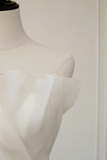Timeless Bridal Gown Ball Gown Strapless Organza Sleeveless Long White Wedding Dresses Elegant Bridal Gowns HZ1214