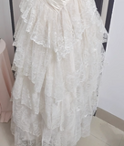 Princess Bridal Dress Ball Gown Strapless Sleeveless Lace White Appliques Wedding Dresses Pretty Bridal Gowns HZ1214