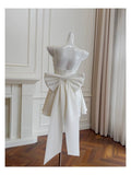 Cute A line Square Neck Short Satin White Formal 8th Grade Homecoming Dresses Summer Middle School Hoco Dress Homecoming Outfits HZ1214
