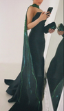 Niulatu Black Satin Strapless Evening Dress Formal Party Gown HZ1007