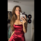 Cute Sheath Burgundy Satin Short Summer Birthday Dress Hoco Dress Birthday Outfit 19th Birthday Mini Party Dresses HZ1214