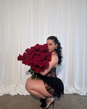 Sexy A Line Spaghetti Straps Black Lace Short Summer Birthday Dress Hoco Dress Birthday Outfit 18th Birthday Mini Party Dresses HZ1214