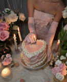Cute Sheath Strapless Pink Satin Short Summer Birthday Dress Hoco Dress Birthday Outfit 19th Birthday Mini Dinner Dresses HZ1214