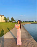 Sexy Mermaid Satin Pink Backless Long Birthday Dress Prom Dress Baddie Summer Birthday Outfit HZ1214