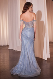 Sexy Mermaid Off The Shoulder Champagne Long Birthday Dress Prom Dress Baddie Summer Birthday Outfit HZ1214