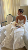 Romantic Bridal Gown Ball Gown Sweetheart Satin White Wedding Dresses Minimalist Bridal Gowns HZ1214
