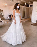Romantic Bridal Gown Ball Gown Sweetheart White Lace Wedding Dresses Minimalist Bridal Gowns HZ1214