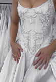 Romantic Bridal Gown A line Sweetheart Satin White Slit Wedding Dresses Minimalist Bridal Gowns HZ1214