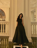 Elegant A line Black Sleeveless 21st Birthday Dress Party Gown Birthday Outfits Birthday Dress Ideas For Women HZ1214