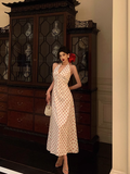 Elegant A line White Polka Dots Sleeveless 21st Birthday Dress Party Gown Birthday Outfits Birthday Dress Ideas For Women HZ1214