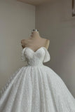 Glitter Sequined Designer Wedding Dresses Ball Gown Off The Shoulder Sequin Wedding Dress Bridal Gowns HZ1214