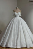 Glitter Sequined Designer Wedding Dresses Ball Gown Off The Shoulder Sequin Wedding Dress Bridal Gowns HZ1214
