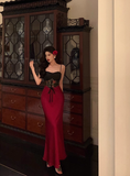 Classy Mermaid Spaghetti Straps Red Long 18th Birthday Dress Party Gown 21st Birthday Outfits Birthday Dress Ideas For Women HZ1214