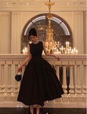 Simple A line Jewel Black Sleeveless 23rd Birthday Dress Party Gown Birthday Outfits Birthday Dress Ideas For Women HZ1214